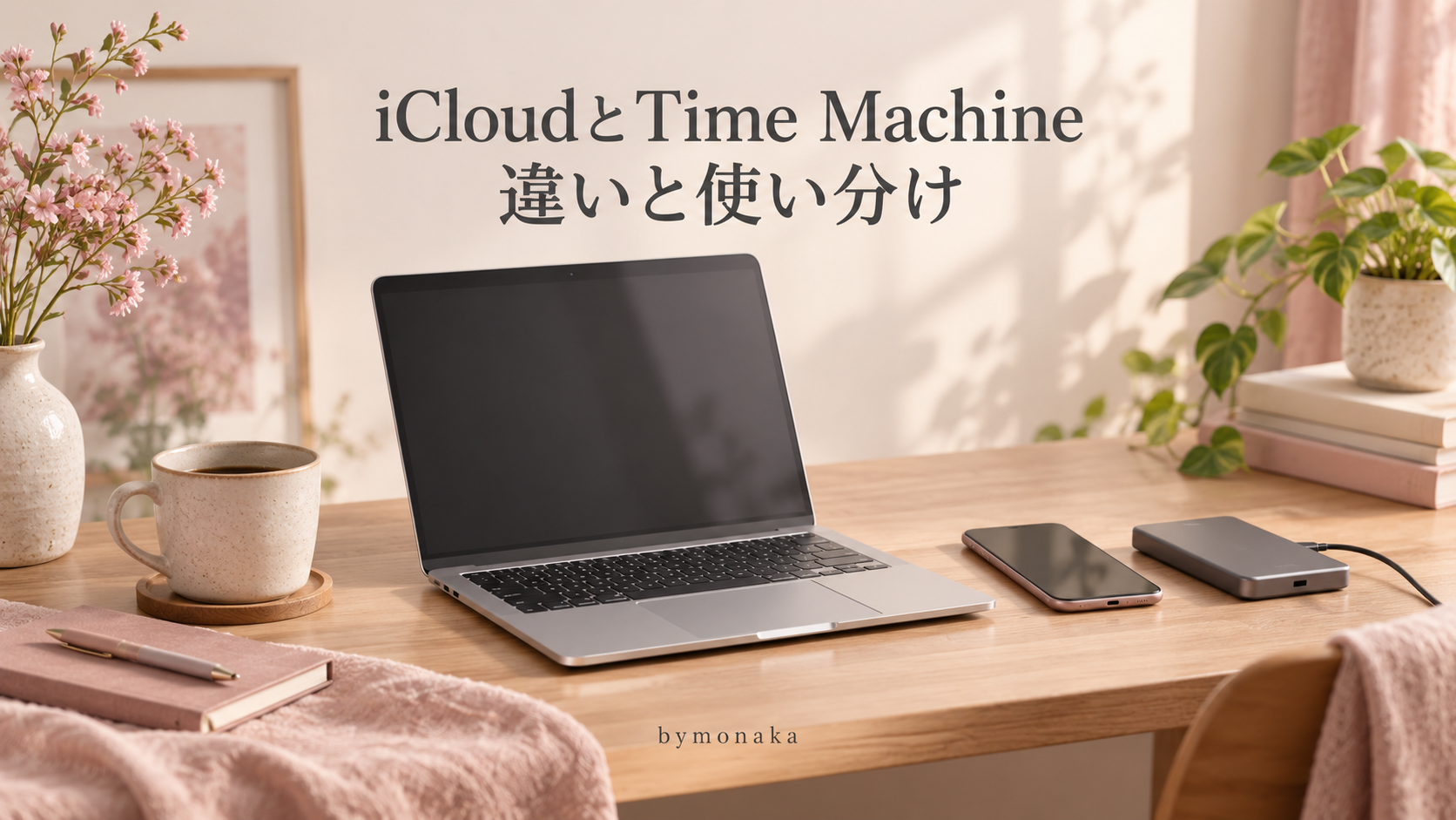iCloudとTime Machineの違いを紹介するタイトル入りイメージ