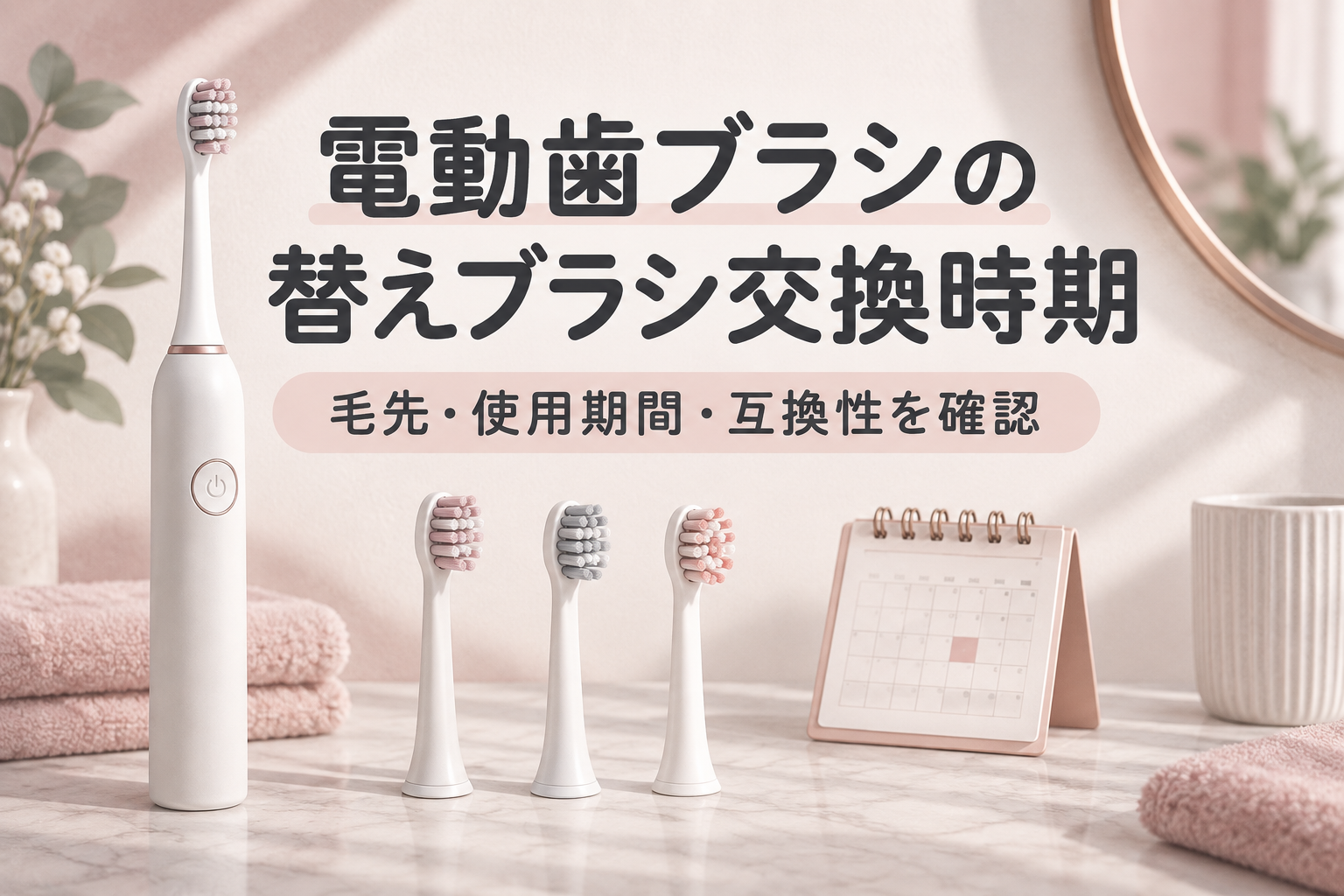 電動歯ブラシの替えブラシ交換時期を示すタイトル画像