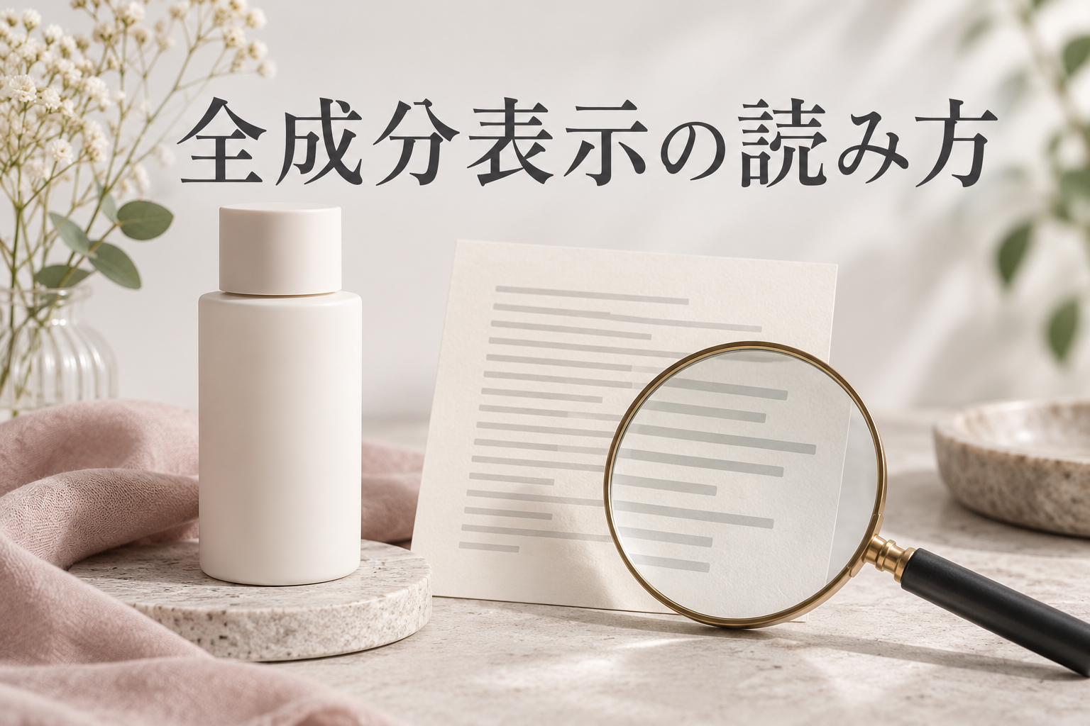韓国コスメの全成分表示を読む記事のタイトル入りイメージ
