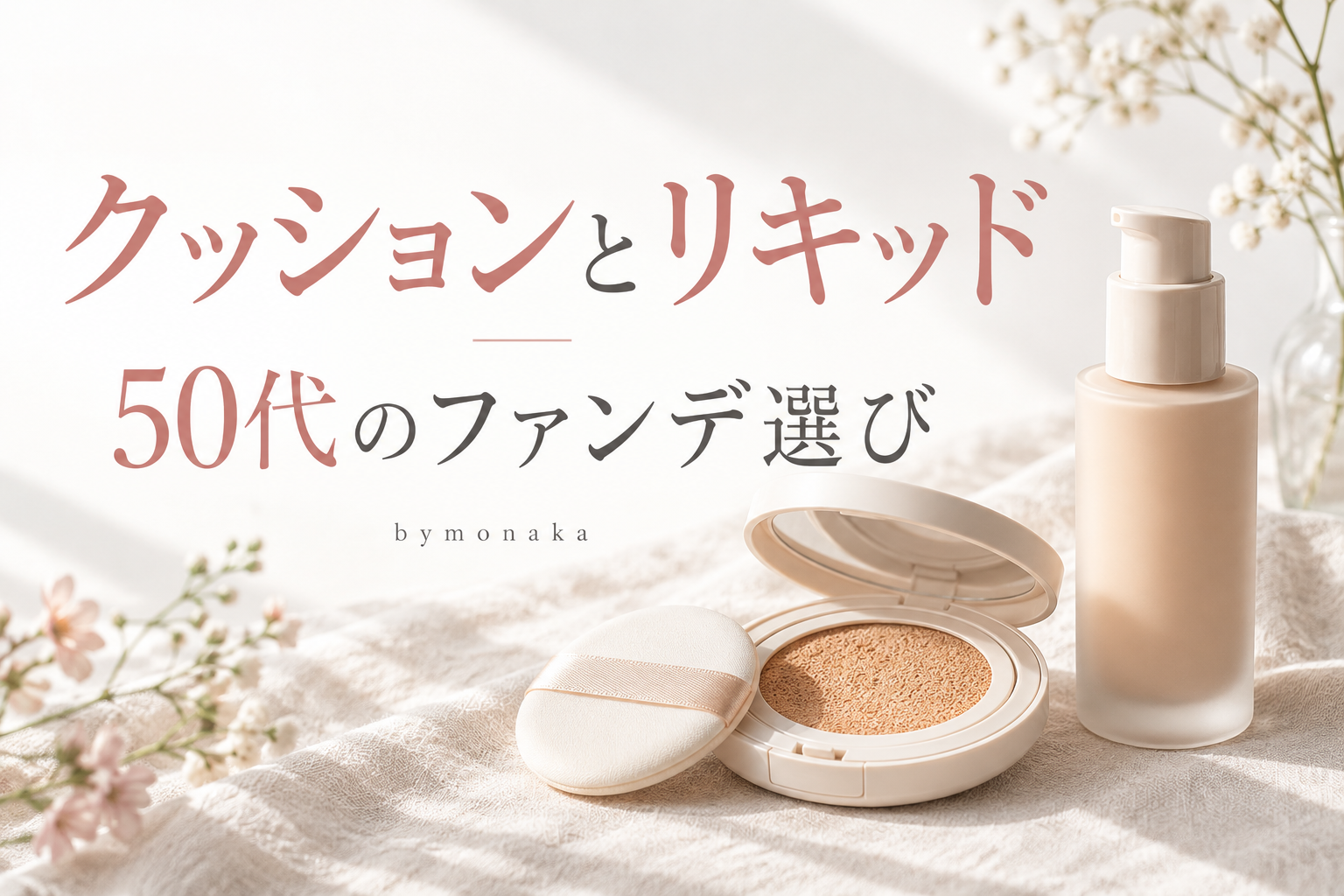 50代のクッションファンデとリキッドの違い|使いやすさ・仕上がり・費用で選ぶ